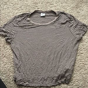 Chic Striped Short Sleeve Tee